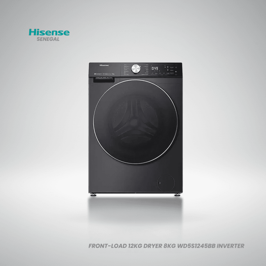 Machine à laver séchante Hisense WD5S1245BB 12kg lavage 8kg séchage moteur Inverter et technologie Steam Care