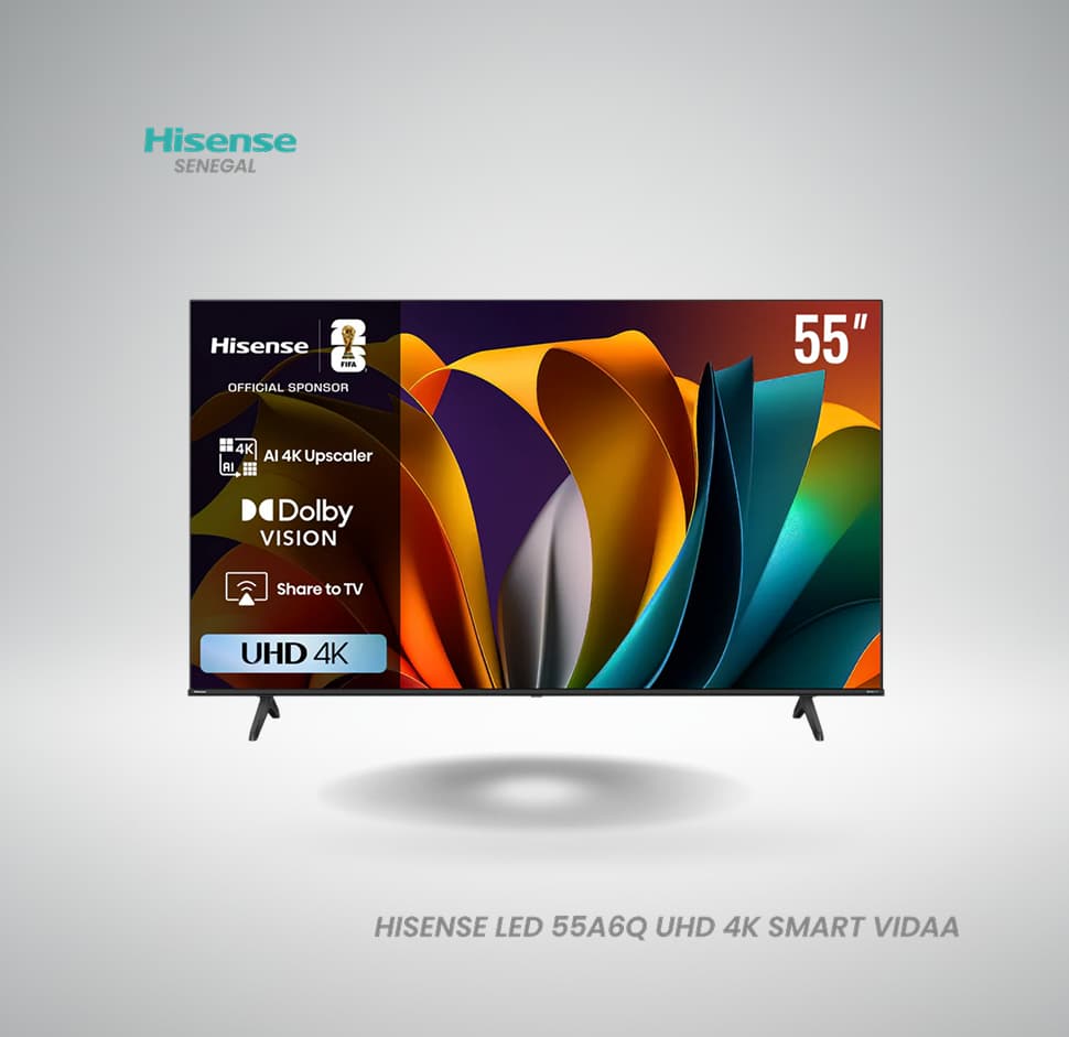 Téléviseur Hisense 55A6Q UHD 4K 55 pouces Smart TV VIDAA DTS:X
