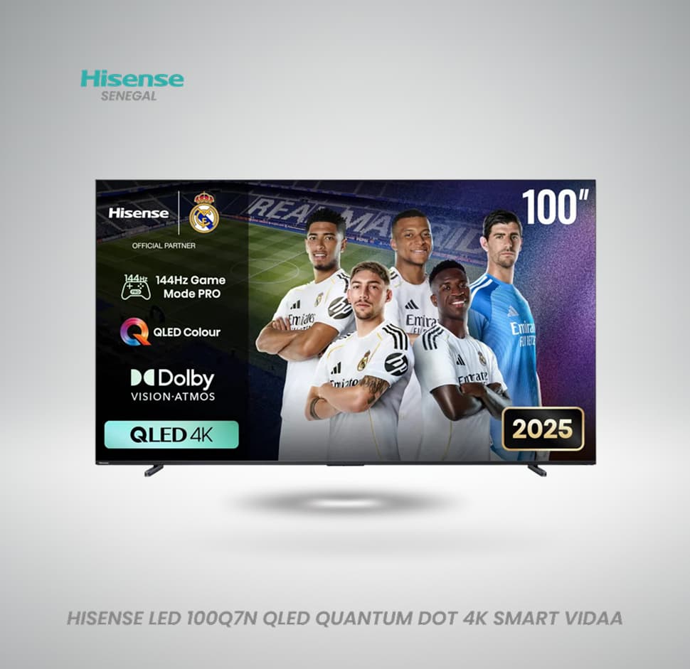 Télévision Hisense 100Q7N QLED 100 pouces 4K 144Hz