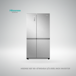Réfrigérateur américain grande capacité Hisense RS-87WS4SA 668 litres inox avec WiFi et moteur Inverter