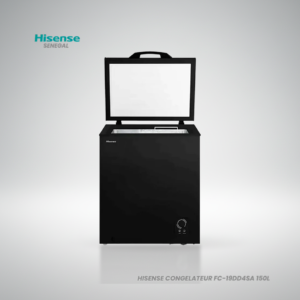 Petit congélateur coffre Hisense FC-19DD4SA 150 litres blanc avec roulettes et classe A+