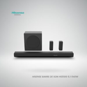 Barre de son Hisense HS5100 5.1 Surround 540W avec caisson de basses sans fil