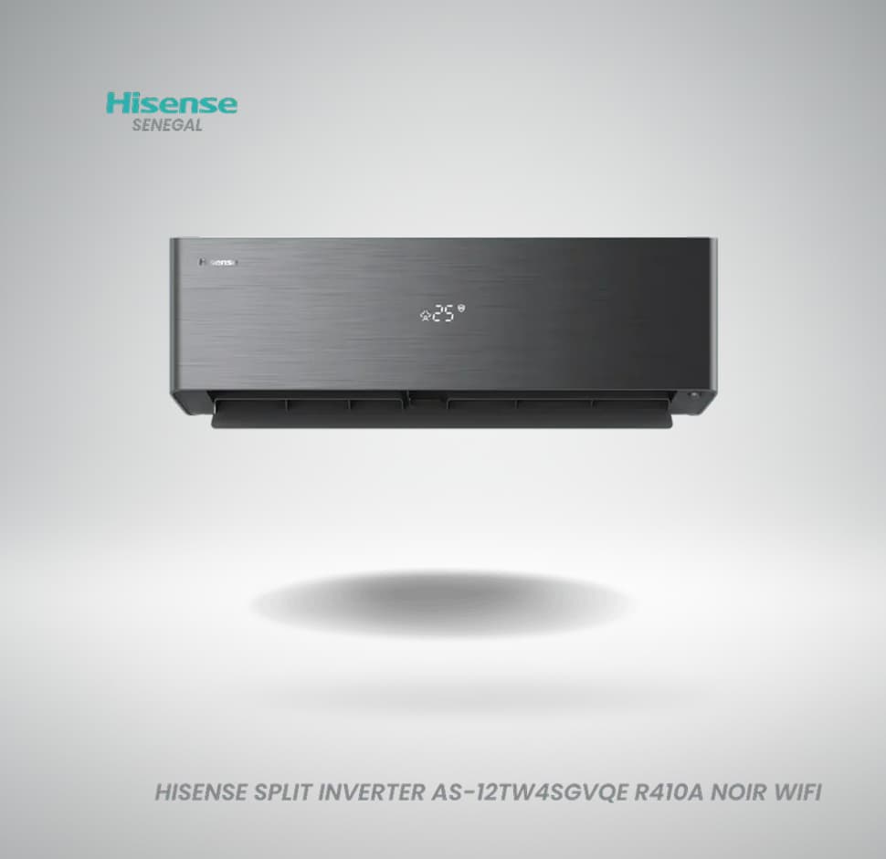 Climatiseur Hisense Noir Inverter Wi-Fi 12000 BTU AS-12TW4SGVQE