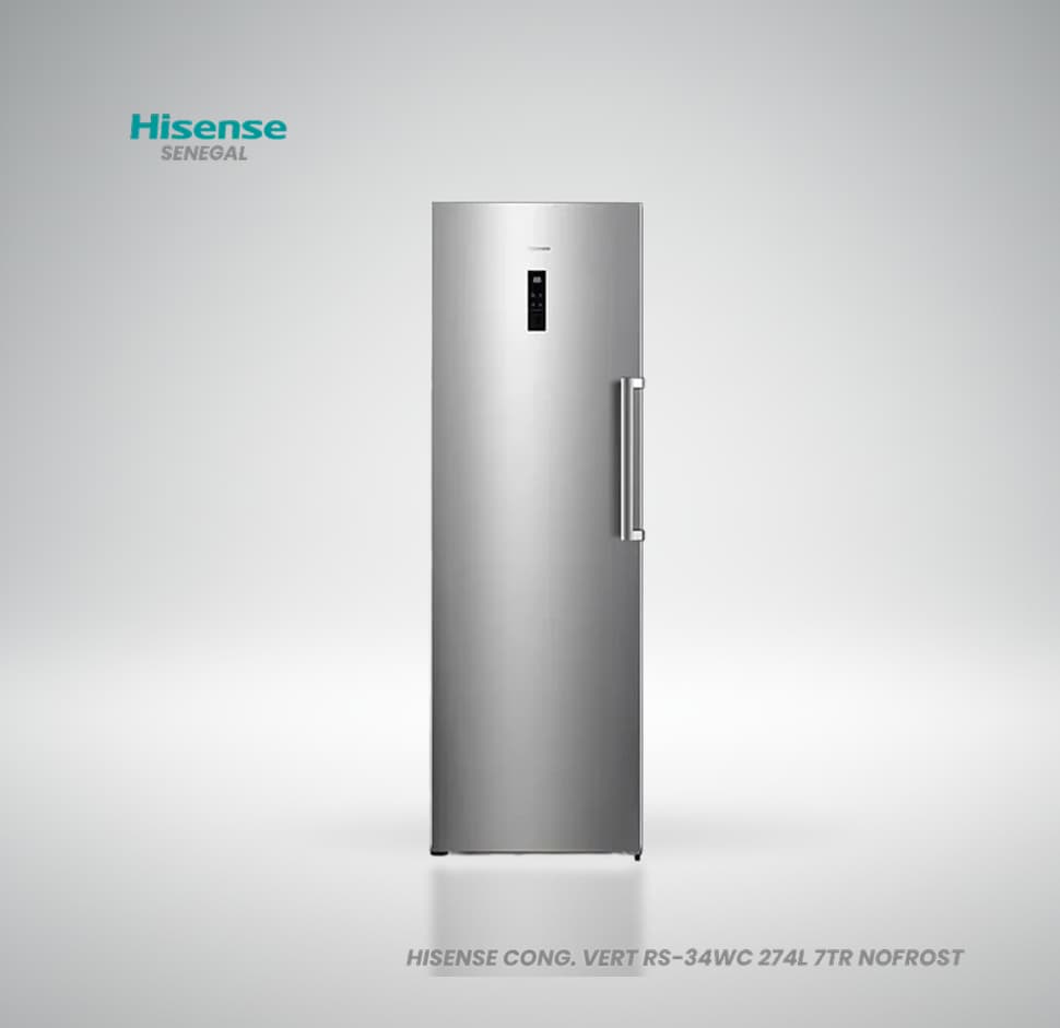 Congélateur vertical Hisense RS-34WC 274 litres No Frost avec 7 tiroirs transparents