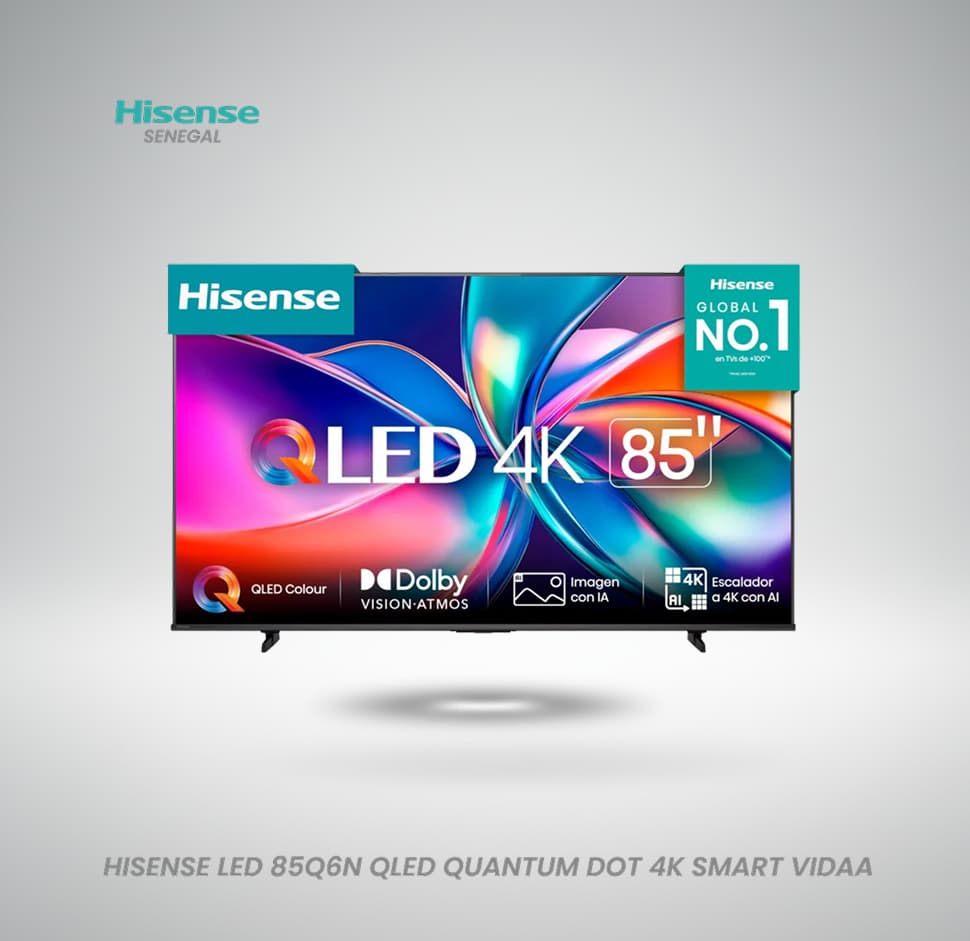 Téléviseur Hisense 85Q6N QLED 85 pouces 4K UHD Smart TV VIDAA