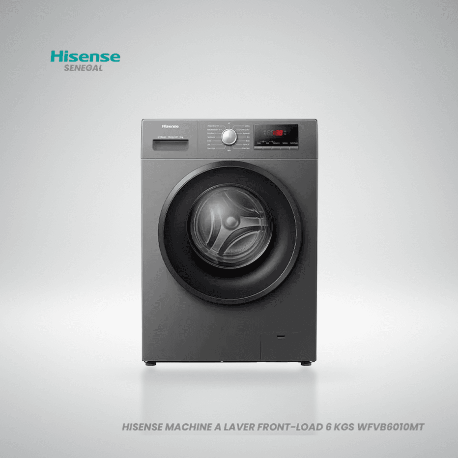 Machine à laver hublot Hisense WFVB6010MT 6kg blanche compacte avec 15 programmes de lavage