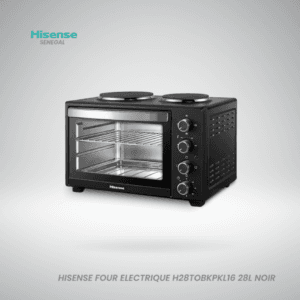 Four électrique posable Hisense H28TOBKPKL16 28 litres noir avec fonctions grill et convection