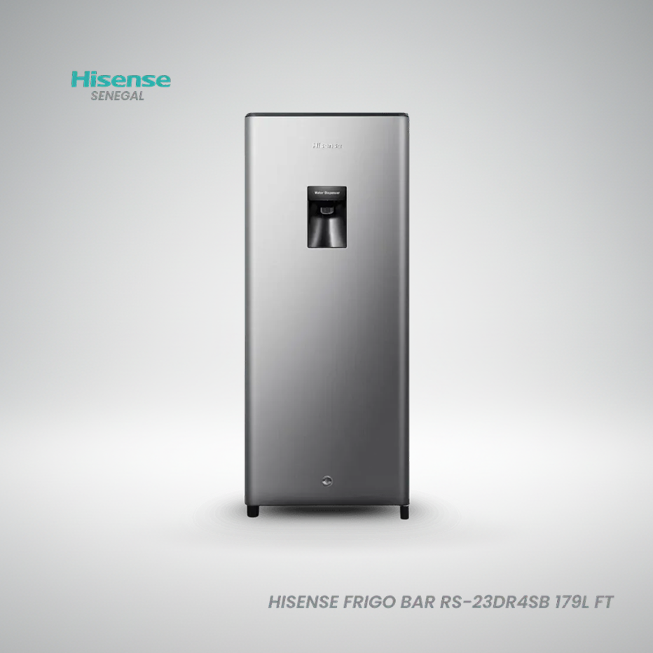 Petit réfrigérateur une porte Hisense RS23B 179L litres avec porte incurvée et balconnets XXL