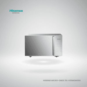 Micro-ondes numérique Hisense H30MOMS9H 30 litres finition miroir avec affichage LED bleu et sécurité enfant