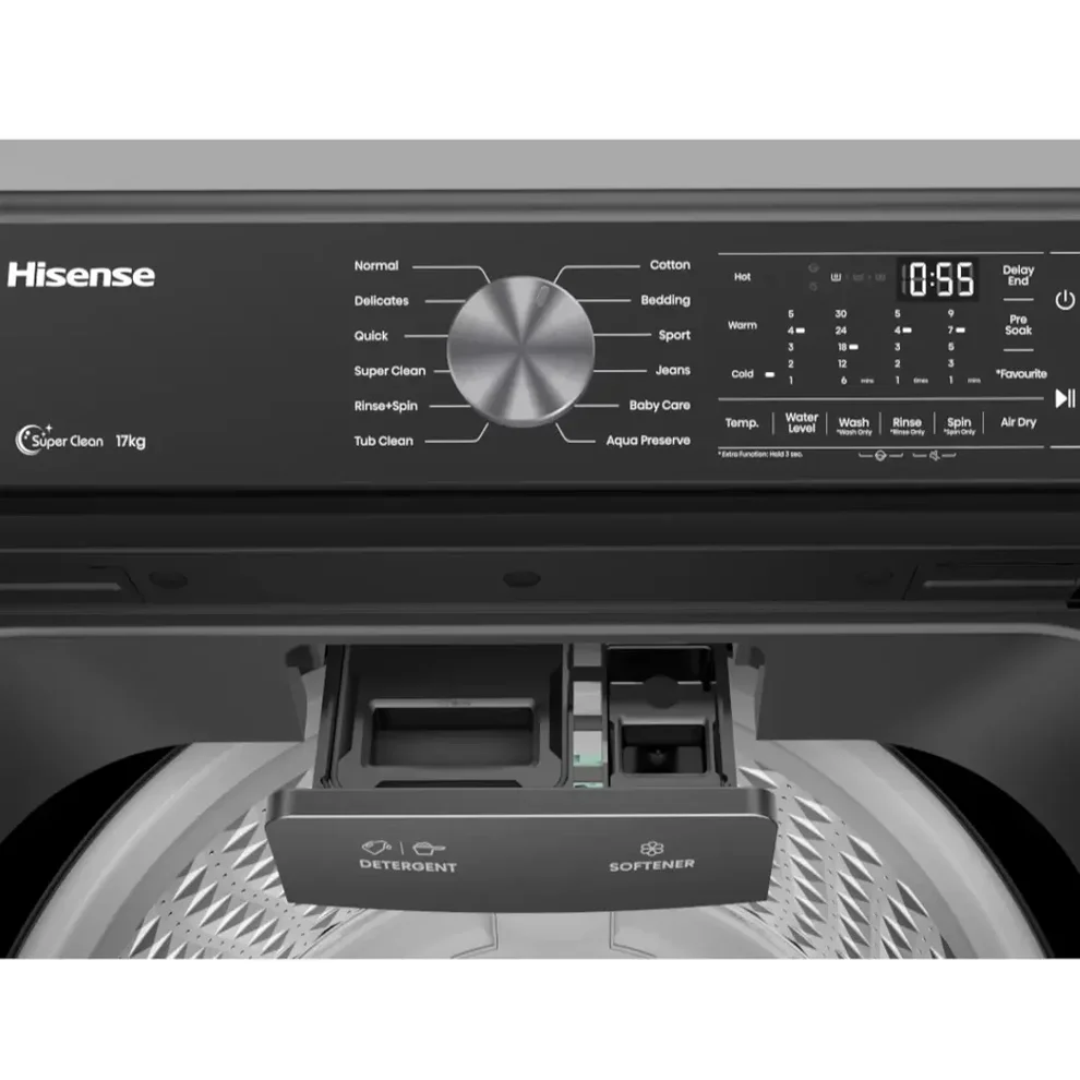hisense machine à laver top load 17kg