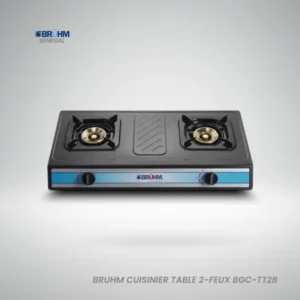 Cuisinière de table Bruhm 2 feux noire compacte BGC-TT2B - Teranga Tech Store