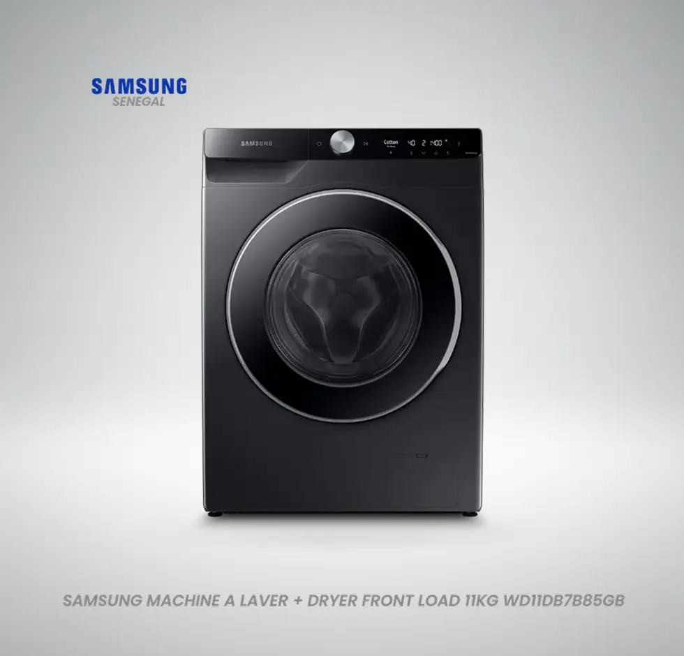 SAMSUNG WD11DB7B85GB Machine à laver séchante 11kg Front Load - Teranga Tech Store Sénégal