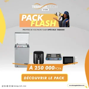 Pack Flash Tabaski Sérénité – Congélateur Bruhm + Air Fryer + Cuisinière + Micro-ondes