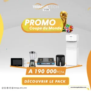 Pack Flash Confort Maison – Fontaine Eau + Cuisinière + Air Fryer + Mixeur + Micro-ondes