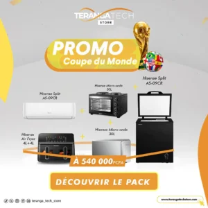 Pack Flash Air Frais & Cuisine – Split Hisense + Congélateur + Air Fryer Double Bac + Four + Micro-ondes