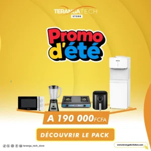 Pack Flash Confort Maison – Fontaine Eau + Cuisinière + Air Fryer + Mixeur + Micro-ondes