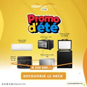 Pack Flash Air Frais & Cuisine – Split Hisense + Congélateur + Air Fryer Double Bac + Four + Micro-ondes