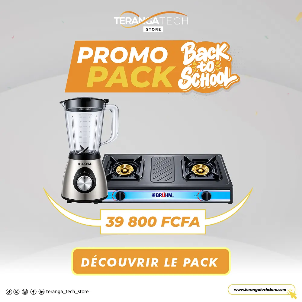 Pack Cuisine Essentiel – Cuisinière 2 Feux + Blender